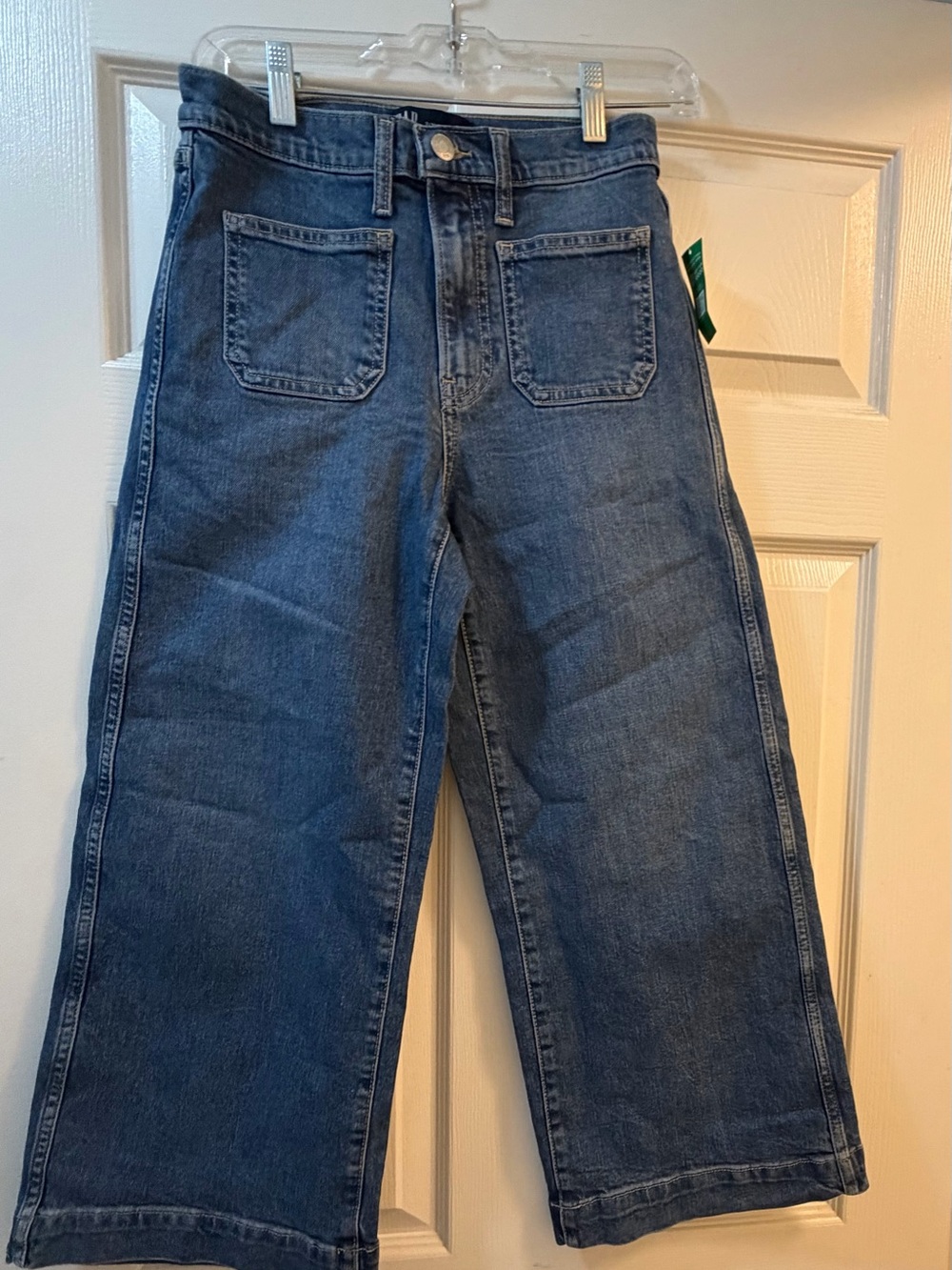 GAP Women's High Rise Wide-Leg Crop Jeans